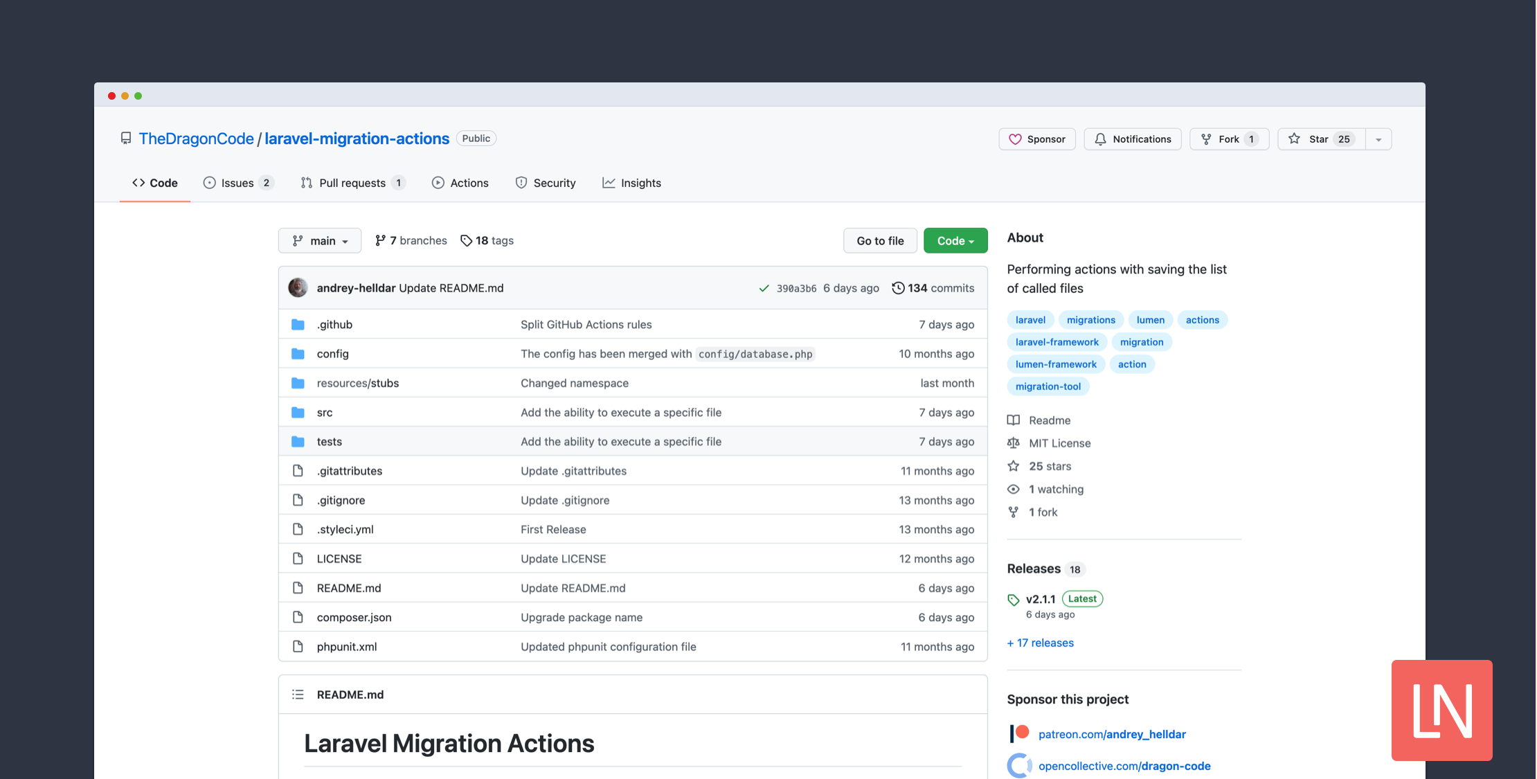 Laravel Migration Actions