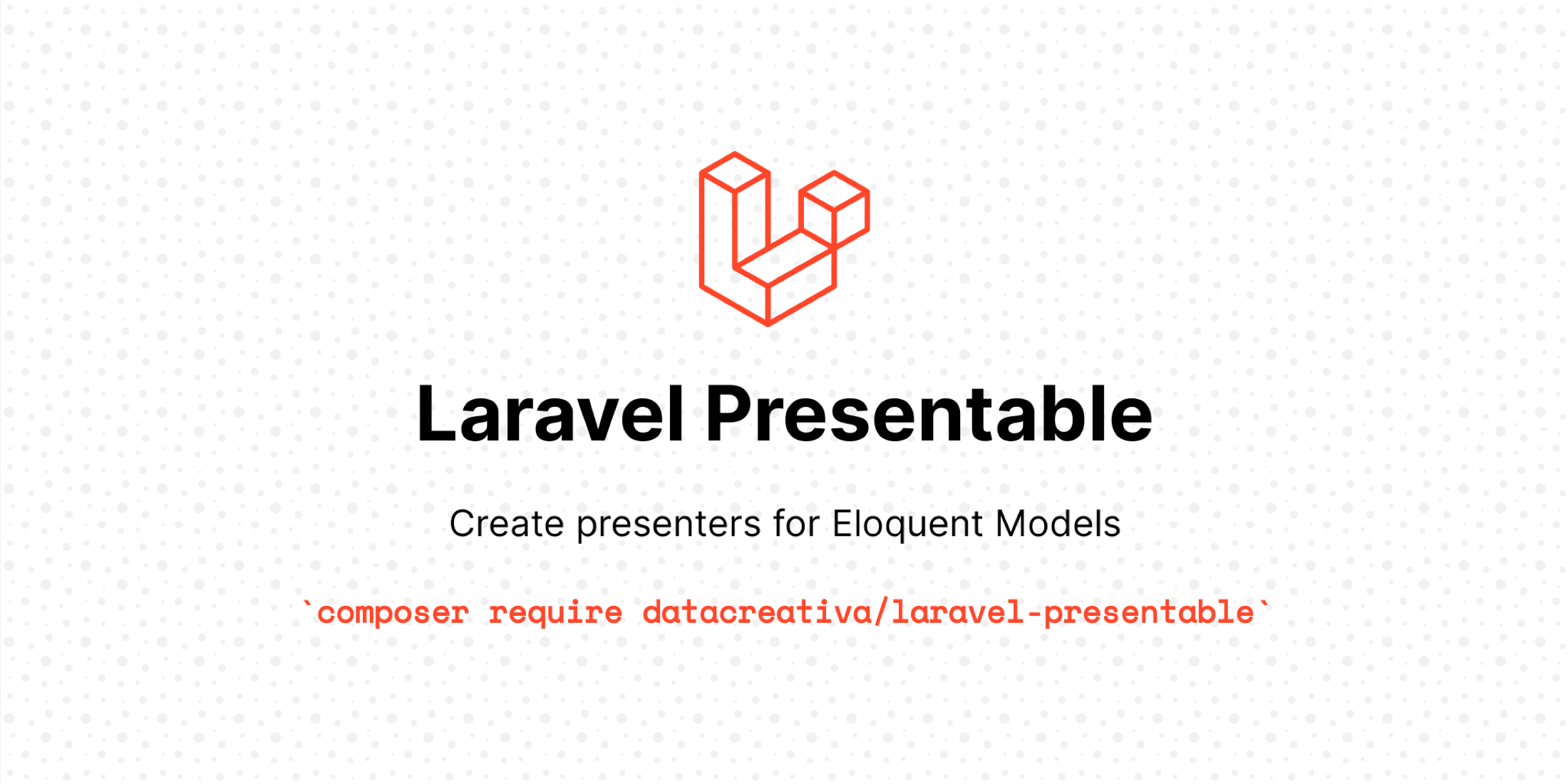 View Presenter Classes for Eloquent Models