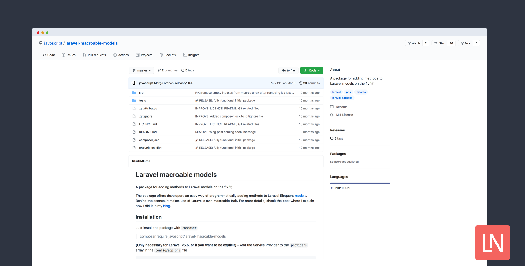 Laravel Macroable Models Package