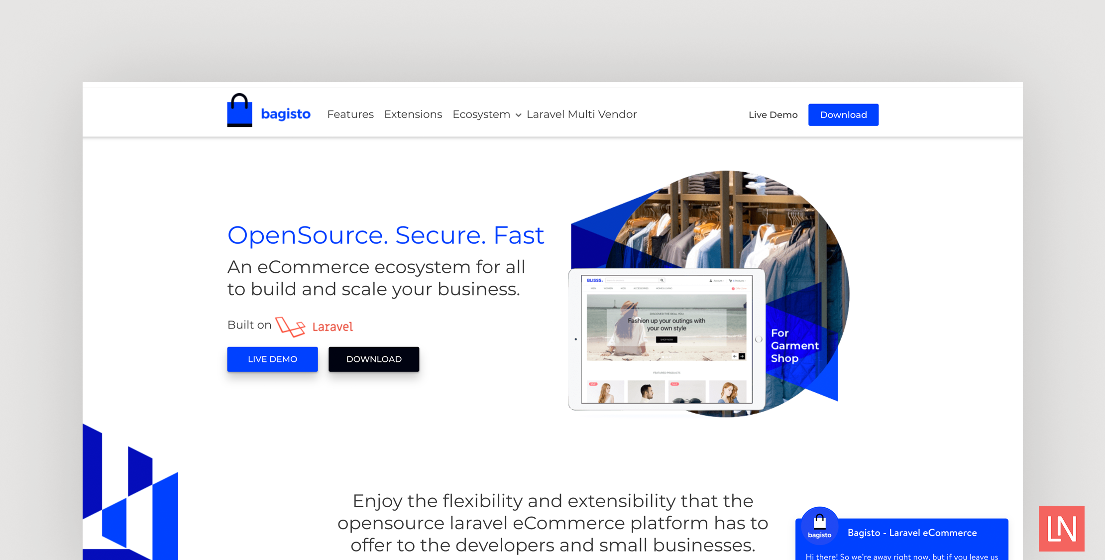 Bagisto E-commerce Platform